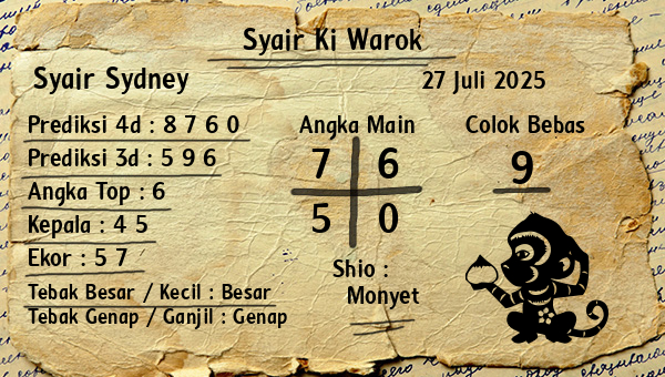 Syair Ki Warok - Syair Sydney