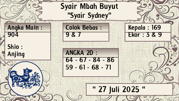 Syair Mbah Buyut - Syair Sydney